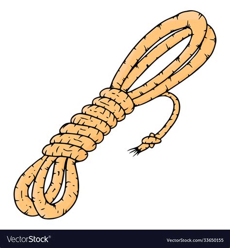 Rope icon a coil hand drawn Royalty Free Vector Image