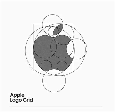 Apple logo design grid 🍏 What do you think about proportion and shape? in 2021 | Apple logo ...