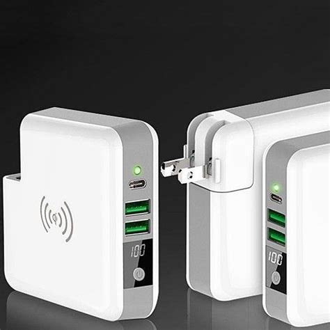 Qi Wireless Charger Plug Power Bank » Petagadget