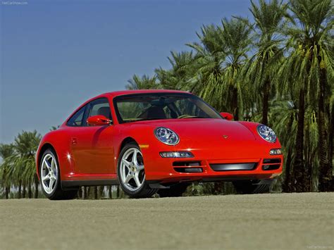 2007 Red Porsche 911 Carrera 4 wallpapers