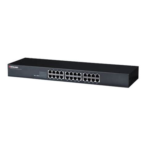 Intellinet 24-Port Fast Ethernet Switch - Switch - 24 x 10/100 - rack ...