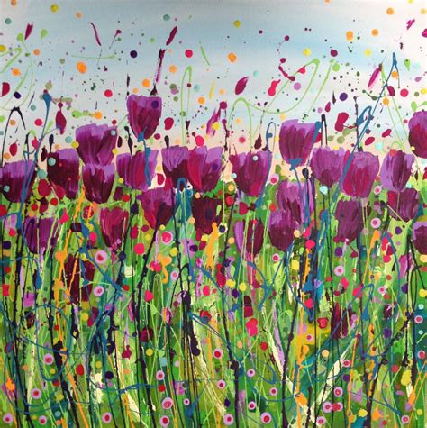 Tulip Field | DegreeArt.com The Original Online Art Gallery Abstract Art Painting, Floral ...