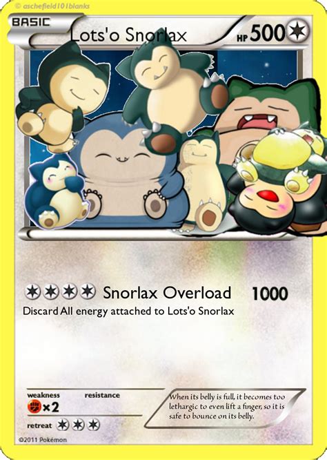 Lots'o Snorlax Card promo of ... | Pokemon cards, Snorlax, Pokemon