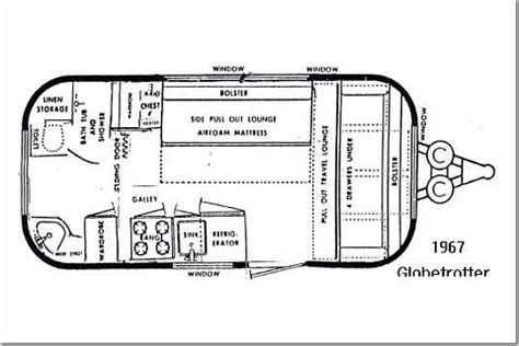 Airstream, Globe trotter, Floor plans