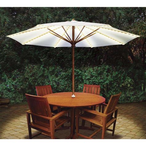 Blue Star Group Brella Lights Patio Umbrella Lighting System with Power ...