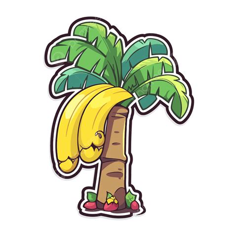 Cartoon Banana Tree Cartoon Stickers Uk Vector Clipart, Banana Tree, Banana Tree Clipart ...