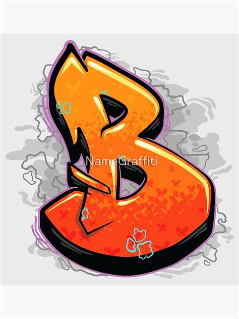 "Graffiti Letter B" Metal Print for Sale by NameGraffiti | Redbubble