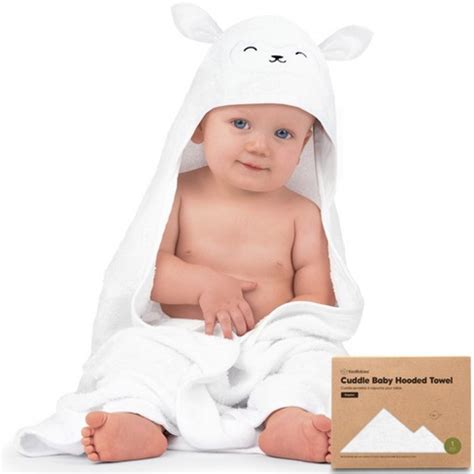 Keababies Cuddle Baby Hooded Towel, Organic Baby Bath Towel, Hooded ...