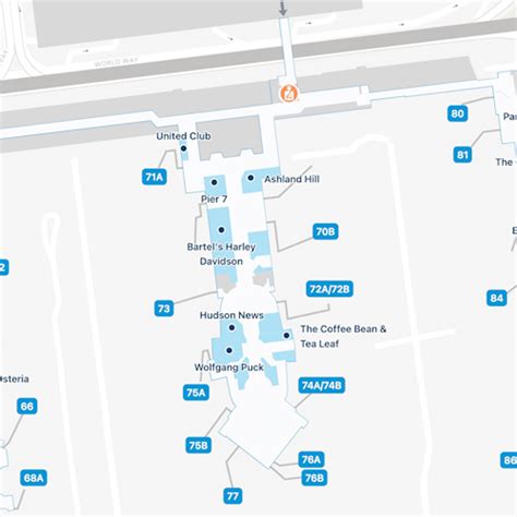 Los Angeles Airport LAX Terminal 7 Map