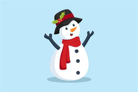 Christmas Snowman Character Illustration Graphic by xis666.graphic · Creative Fabrica