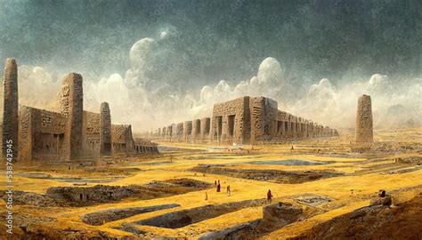 Ancient Sumerian city of Eridu, early city in southern Mesopotamia, close to the Persian Gulf ...