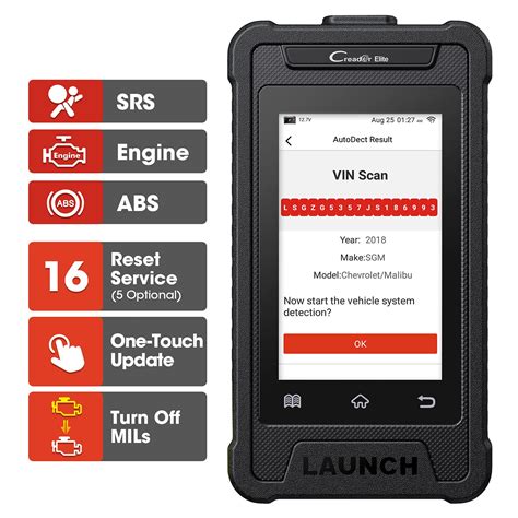 Buy LAUNCH OBD2 Scanner ABS/SRS/Engine Code Reader CRE305, 16 Reset Automotive Tools for Cars ...