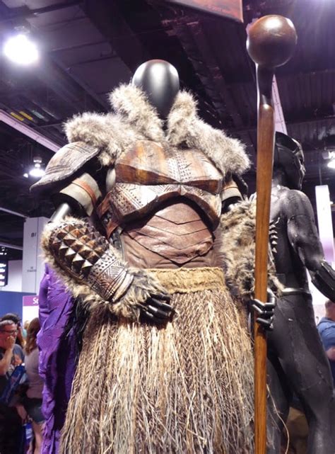 Hollywood Movie Costumes and Props: Black Panther cast film costumes on display at D23 Expo 2017 ...