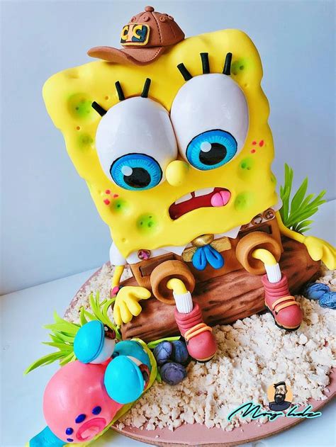 SpongeBob 3D cake 🧽 - Decorated Cake by Moy Hernández - CakesDecor