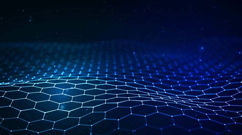 Download Techno Blue Hexagonal Wave Wallpaper | Wallpapers.com