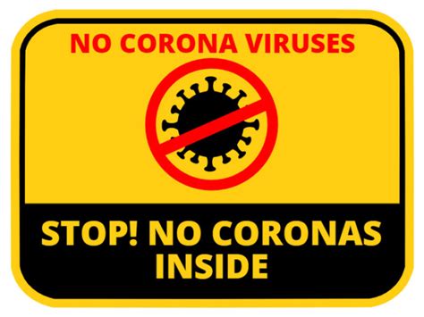 Coronavirus Stop Sign Rectangle Shape – MockoFUN