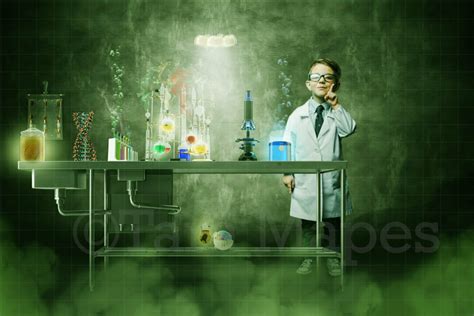 Mad Scientist Science Lab - LAYERED PSD - Chemistry Lab - Digital Background Backdrop