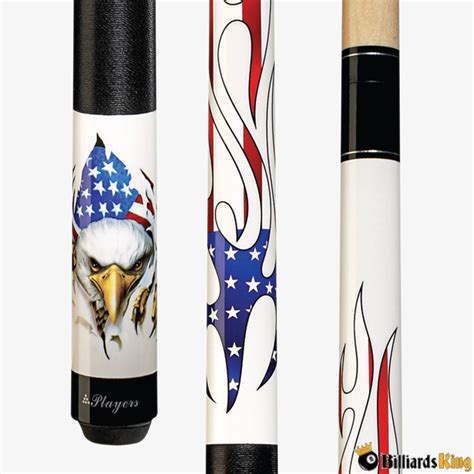 Players D-PEG Patriotic White Eagle American Flag Pool Cue Stick ...