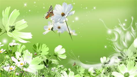 Green Flowers Wallpapers - Wallpaper Cave