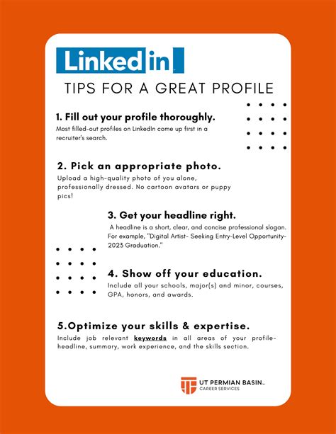 Top 10 Tips for LinkedIn Profile – Career Services | University of ...