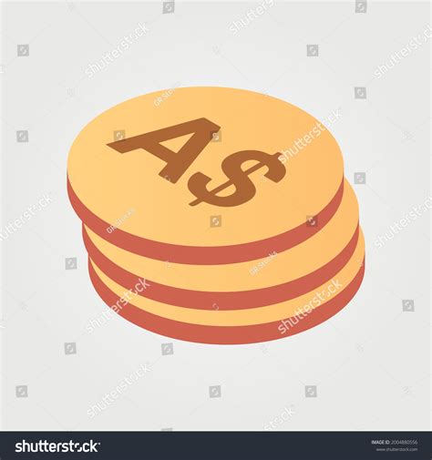 Australian Dollar Australia Currency Symbol Coin Stock Vector (Royalty ...