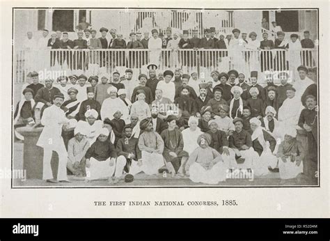 Group photograph of the delegates of the 1885 First Indian National ...