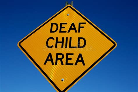 Deaf child area sign stock photo. Image of road, deaf - 3173690