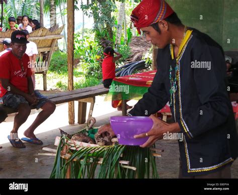 A Subanen elder performing a ritual. Subanen is one of the endangered ...