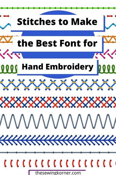 Stitches to Make the Best Font for Hand Embroidery - The Sewing Korner ...