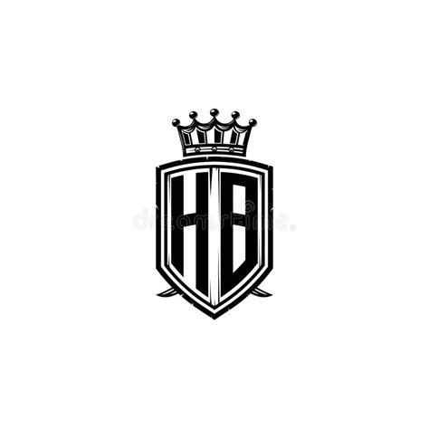 HB Logo Monogram Shield Crown Luxury Design Stock Vector - Illustration ...