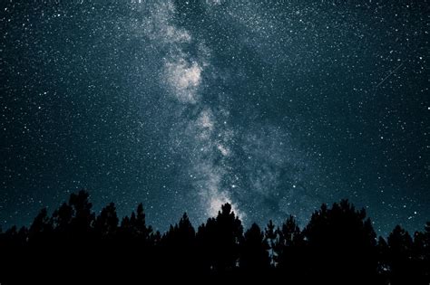 wallpaper starry sky, milky way, stars, night HD : Widescreen : High Definition : Fullscreen