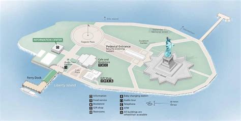 Statue of liberty map - Map of statue of liberty (New York - USA)