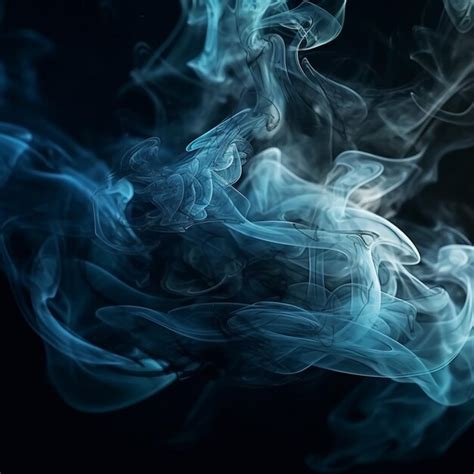 Premium AI Image | blue smoke vapor abstract background design