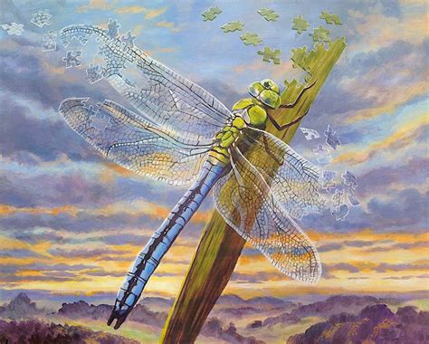 IN PIECES - DRAGONFLY Painting by Daniel Loveday | Saatchi Art