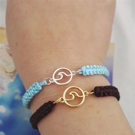 SanLan Fashion Dainty Ocean jewelry Wave Bracelet Simple handmade Wave String Bracelet-in Chain ...