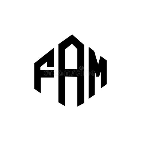 FAM Letter Logo Design with Polygon Shape. FAM Polygon and Cube Shape Logo Design Stock Vector ...