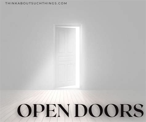 Doors In The Bible: Understanding Closed And Open Doors | Think About Such Things