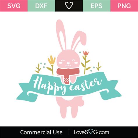 Happy Easter Banner SVG Cut File - Lovesvg.com