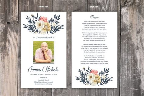 17+ Funeral Prayer Card Templates in PSD | Word