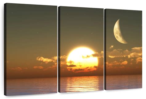 Sunset Moon Wall Art | Photography