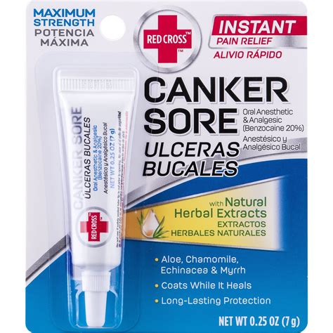 Red Cross Canker Sore Medication, 0.25 Oz - Walmart.com