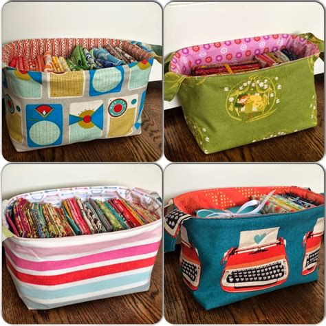 Fabric gift baskets sewing tutorial