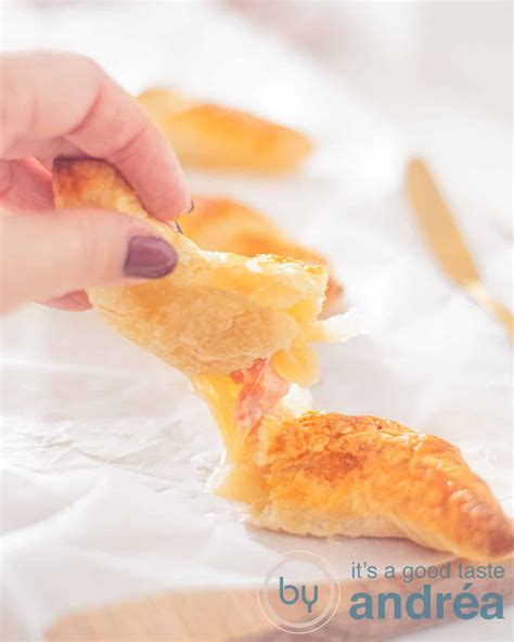 Ham and Cheese Puff Pastry Croissants - By Andrea Janssen