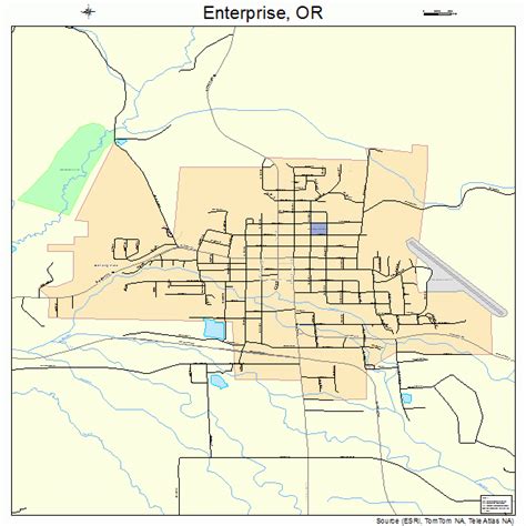 Enterprise Oregon Street Map 4123500