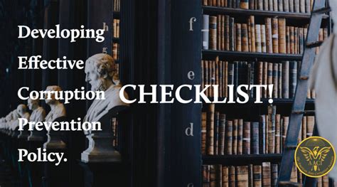 Developing Effective Corruption Prevention Policy: CHECKLIST - The ...