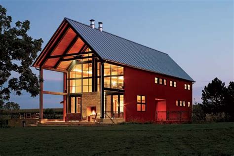 This Beautiful Wisconsin Vacation Retreat Is a Modern Home Disguised as a Barn | Barn house kits ...