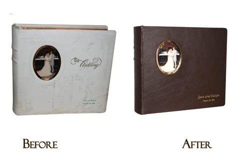 Art Leather Wedding Album repaired