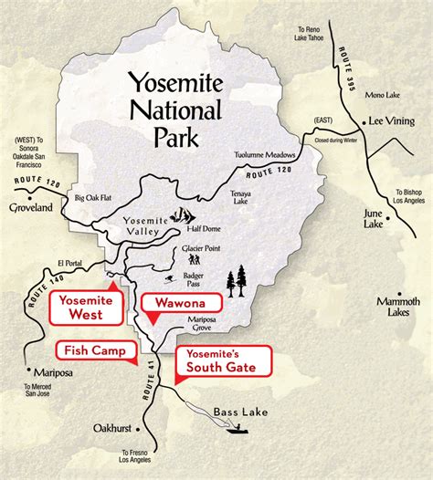 San Francisco To Yosemite Map - London Top Attractions Map