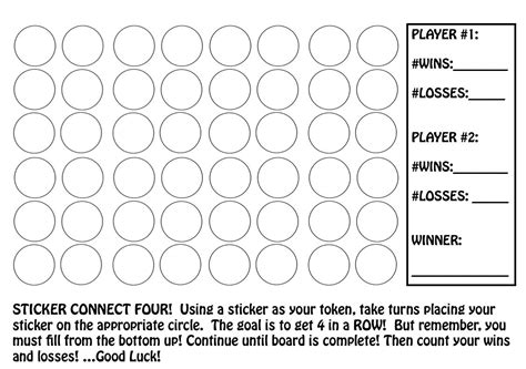 Printable Connect 4 Board - Printable Word Searches