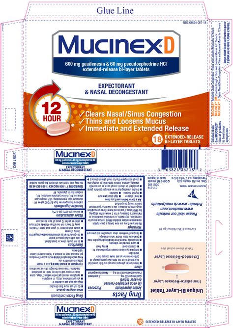 DailyMed - MUCINEX D- guaifenesin and pseudoephedrine hydrochloride ...